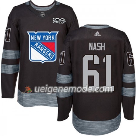 Herren Eishockey New York Rangers Trikot Rick Nash 61 1917-2017 100th Anniversary Adidas Schwarz Authentic